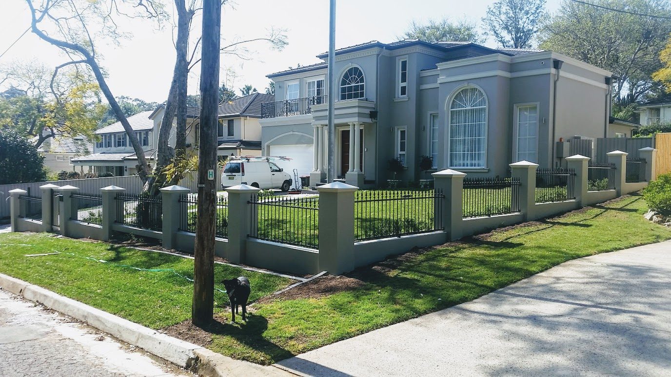 Rendered block fence in Killara