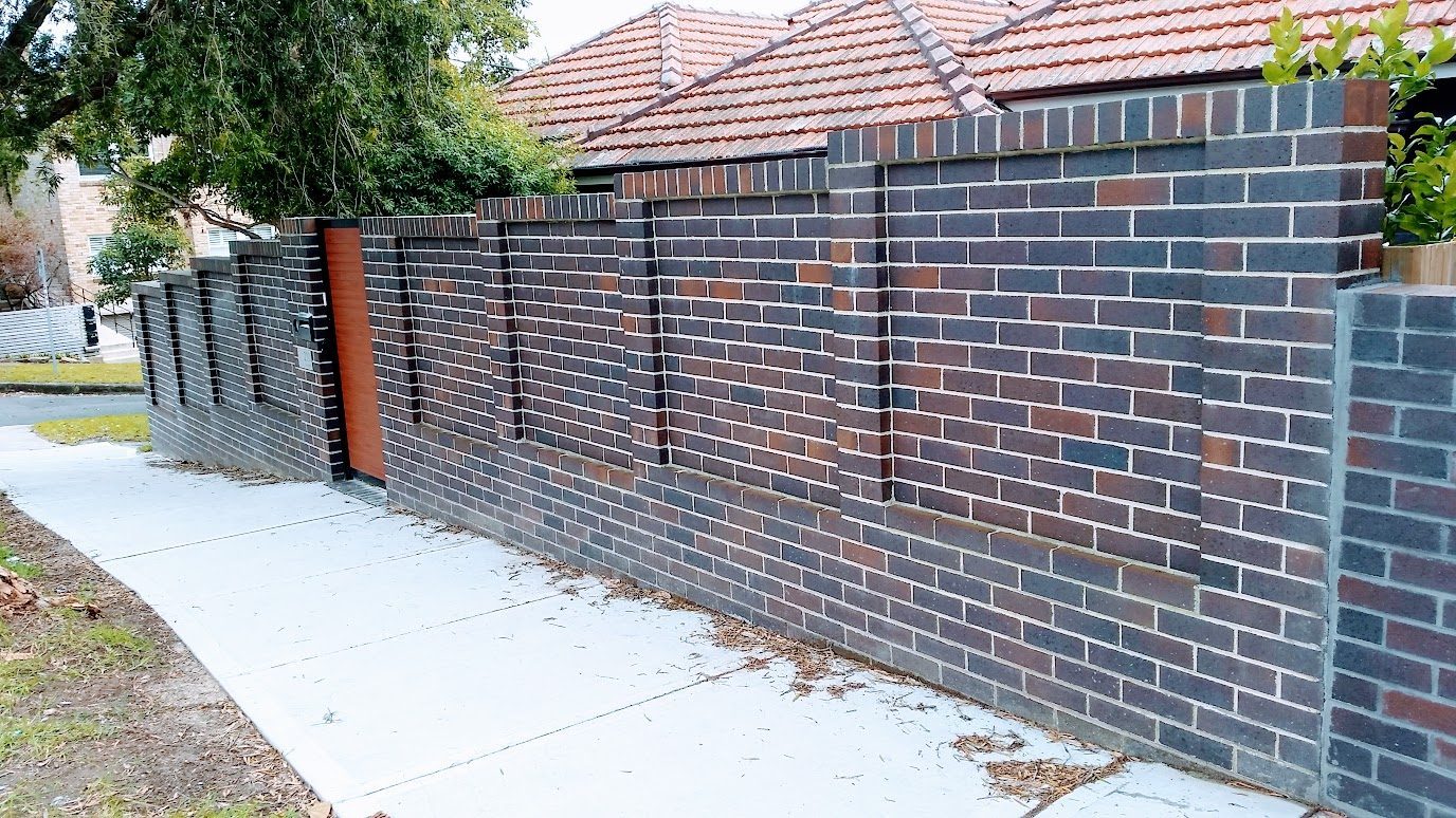 Brick fence in Fairlight, Sydney